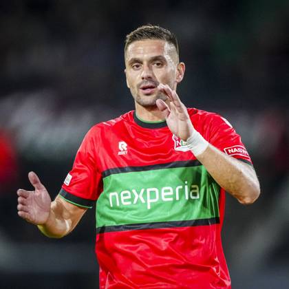 NIJMEGEN , 15-10-2026 , Stadium De Goffert , season 2026 2027 , UEFA Europa League football , match between NEC Nijmegen and Levski Sofia , picture shows NEC Nijmegen player Dusan Tadic NEC - Levski Sofia  x208456354x Copyright: