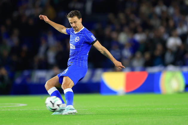 RECORD DATE NOT STATED 15th October 2026; American Express Stadium, Brighton, England; UEFA Conference League Football, Brighton and Hove Albion versus Kauno Zalgiris; Olivier Boscagli of Brighton and Hove Albion ChrisxRoll