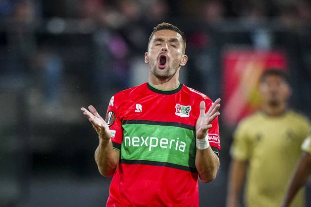 NIJMEGEN , 15-10-2026 , Stadium De Goffert , season 2026 2027 , UEFA Europa League football , match between NEC Nijmegen and Levski Sofia , picture shows NEC Nijmegen player Dusan Tadic NEC - Levski Sofia  x208456707x Copyright: