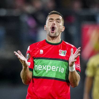 NIJMEGEN , 15-10-2026 , Stadium De Goffert , season 2026 2027 , UEFA Europa League football , match between NEC Nijmegen and Levski Sofia , picture shows NEC Nijmegen player Dusan Tadic NEC - Levski Sofia  x208456708x Copyright:
