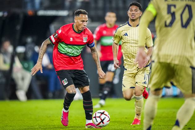 NIJMEGEN , 15-10-2026 , Stadium De Goffert , season 2026 2027 , UEFA Europa League football , match between NEC Nijmegen and Levski Sofia , picture shows NEC Nijmegen player Tjaronn Chery NEC - Levski Sofia  x208456712x Copyright: