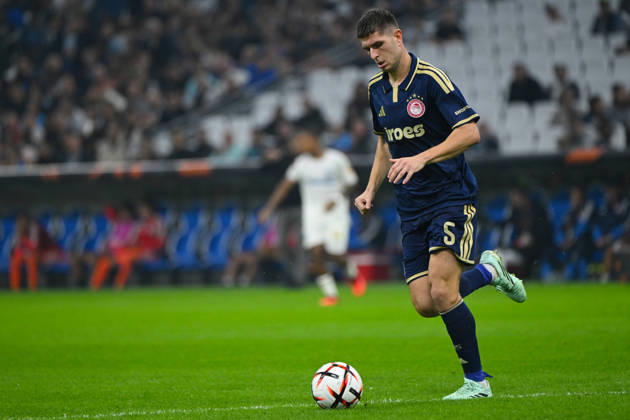 FOOTBALL : Olympique de Marseille VS Olympiakos - UEFA Europa League - 15 10 2026 Lorenzo Pirola (Olympiakos) - UEFA Europa League match between Olympique de Marseille and Olympiakos on October 15, 2026 at the CEPAC Velodrome Stadium in Marseille. MarseilleFrance  Copyright: xWilliamxCannarellax
