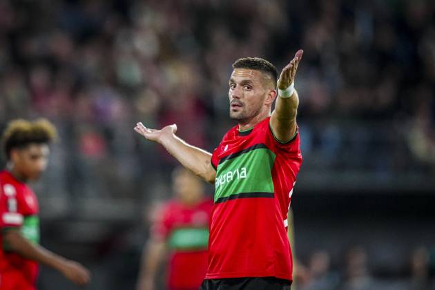NIJMEGEN , 15-10-2026 , Stadium De Goffert , season 2026 2027 , UEFA Europa League football , match between NEC Nijmegen and Levski Sofia , picture shows NEC Nijmegen player Dusan Tadic NEC - Levski Sofia  x208456811x Copyright: