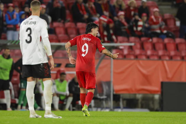 Soccer, Conference League 2026 Brann Lincoln Red Imps Bergen 20261015 Brann s Niklas Castro after scoring the 2-1 goal during the Conference League soccer match between SK Brann and Lincoln Red Imps at Brann Stadium. Photo: Paul S. Amundsen, NTB, Bergen, Norway. EDITORIAL USE ONLY. RESTRICTED USE FOR BETTING COMPANIES  Copyright: xPaulxS.xAmundsenx xNTBx