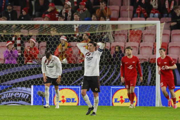 Soccer, Conference League 2026 Brann Lincoln Red Imps Bergen 20261015 Lincoln Red Imps Graeme Torrilla during the Conference League soccer match between SK Brann and Lincoln Red Imps at Brann Stadium Photo by Paul S. Amundsen, NTB, Bergen, Norway EDITORIAL USE ONLY RESTRICTED USE FOR BETTING COMPANIES  Copyright: xPaulxS.xAmundsenx xNTBx