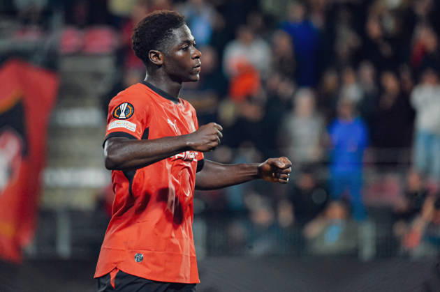 FOOTBALL : Stade Rennais vs OFI Crete - Europa League - Journée 2 - 15 10 2026 Joie des joueurs du Stade Rennais aprés le but de Mahamadou Nagida (Stade Rennais) RennesFrance  Copyright: xBaptistexAutissierx