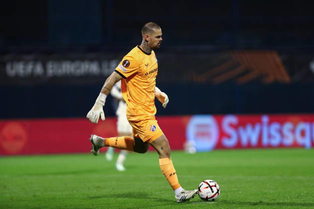 Zagreb, Croatia, 15th October 2026. UEFA Europa League. League phase, Matchday 2, Dinamo Zagreb vs Anderlecht at Maksimir Stadium, Zagreb. Dominik KOTARSKI (24). UEFA Europa League, Dinamo Zagreb vs Anderlecht.