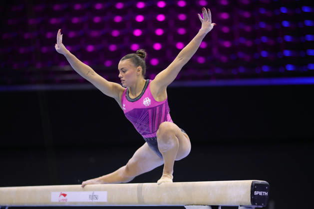 Emma Malewski, GER, during podiumtraining at 2026 Worlds in Rotterdam; 15 10 2026;