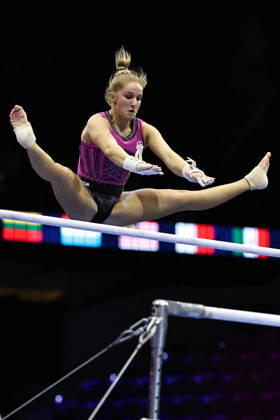 Karina Schönmaier, GER, during podiumtraining at 2026 Worlds in Rotterdam; 15 10 2026;