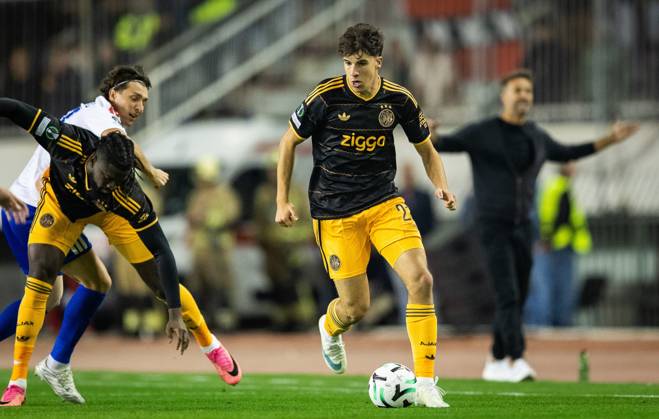 SPLIT - Jofre Torrents of Ajax during the Conference League match between Hadjuk Split and Ajax at Stadion Poljud on October 15, 2026 in Split, Croatia. SONNY LENSEN ANP xVIxANPxSportx xxANPxIVx 572566665 originalFilename: 572566665.jpg