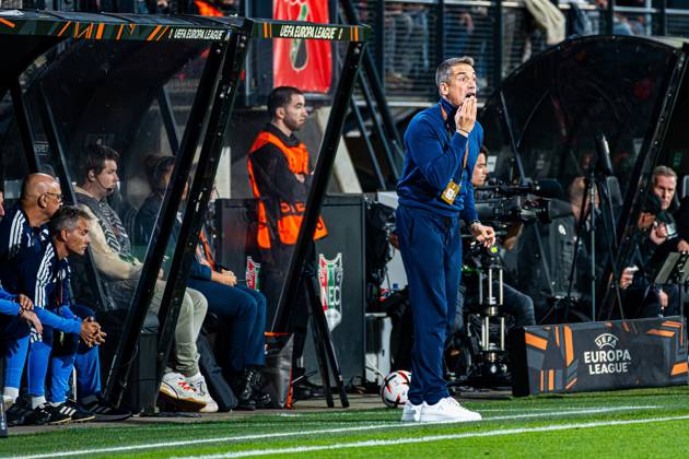 NIJMEGEN - Head coach Julio Velazquez of Levski Sofia during the UEFA Europa League match between NEC Nijmegen and Levski Sofia at the Goffertstadion on October 15, 2026 in Nijmegen, the Netherlands. KEVIN SENDERS ANP UEFA Europa League 2026 27 xVIxANPxSportx xMarcelxterxBalsxIVx 572567961 originalFilename: 572567961.jpg