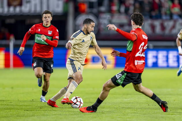 NIJMEGEN - Levski Sofia midfielder Mazire Soula during the UEFA Europa League match between N.E.C. and Levski Sofia at Stadion De Goffert on 15 October 2026 in Nijmegen, Nederland. (Photo by DeFodi Images) -