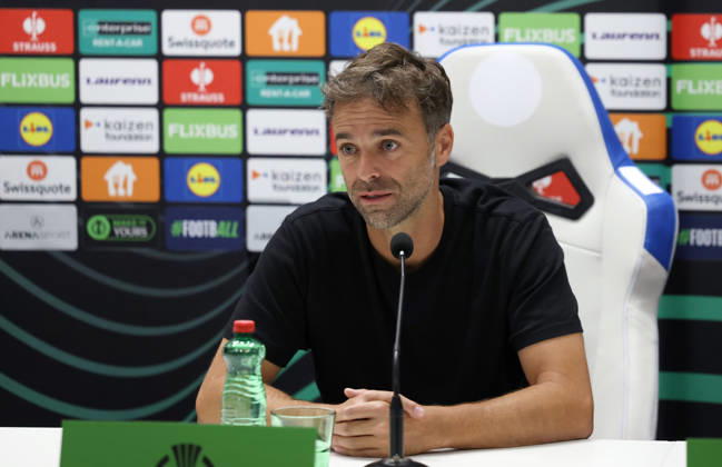 HNK Hajduk Split v AFC Ajax - UEFA Conference League 2026 27 League Phase MD1 Hajduk Split Head Coach Gonzalo Garcia speaks during a press conference, PK, Pressekonferenz after the UEFA Conference League 2026 27 League Phase MD1 match between HNK Hajduk Split and AFC Ajax at Stadion Poljud on October 15, 2026 in Split, Croatia.  IvoxCagalj PIXSELL