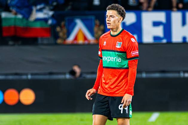 NIJMEGEN - Clement Bischoff of NEC Nijmegen during the UEFA Europa League match between NEC Nijmegen and Levski Sofia at the Goffertstadion on October 15, 2026 in Nijmegen, the Netherlands. KEVIN SENDERS ANP UEFA Europa League 2026 27 xVIxANPxSportx xMarcelxterxBalsxIVx 572569339 originalFilename: 572569339.jpg