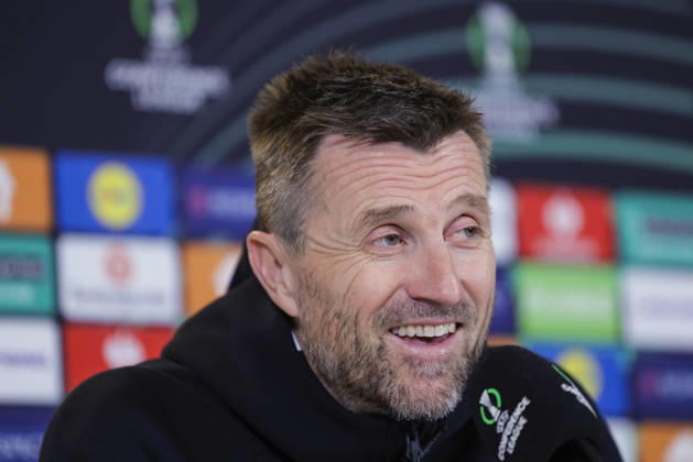 Soccer, Conference League 2026 Brann Lincoln Red Imps Bergen 20261015 Brann coach Eirik Horneland during a press conference after the Conference League soccer match between SK Brann and Lincoln Red Imps at Brann Stadium. Photo: Paul S. Amundsen, NTB, Bergen, Norway. EDITORFOR MEDIA USE ONLY; RESTRICTED USE FOR BETTING COMPANIES  Copyright: xPaulxS.xAmundsenx xNTBx