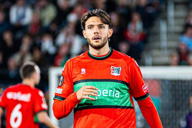 NIJMEGEN - Willum Thor Willumsson of NEC Nijmegen during the UEFA Europa League match between NEC Nijmegen and Levski Sofia at the Goffertstadion on 15 October 2026 in Nijmegen, the Netherlands. KEVIN SENDERS ANP UEFA Europa League 2026 27 xVIxANPxSportx xMarcelxterxBalsxIVx 572569359 originalFilename: 572569359.jpg