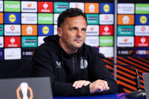 GNK Dinamo v RSC Anderlecht - UEFA Europa League 2026 27 League Phase MD2 Dinamo Zagreb Head Coach Mario Kovacevic speaks during a press conference, PK, Pressekonferenz after the UEFA Europa League 2026 27 League Phase MD2 match between GNK Dinamo and RSC Anderlecht at Stadion Maksimir on October 15, 2026 in Zagreb, Croatia.  MatijaxHabljak PIXSELL