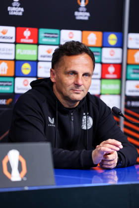 GNK Dinamo v RSC Anderlecht - UEFA Europa League 2026 27 League Phase MD2 Dinamo Zagreb Head Coach Mario Kovacevic speaks during a press conference, PK, Pressekonferenz after the UEFA Europa League 2026 27 League Phase MD2 match between GNK Dinamo and RSC Anderlecht at Stadion Maksimir on October 15, 2026 in Zagreb, Croatia.  MatijaxHabljak PIXSELL