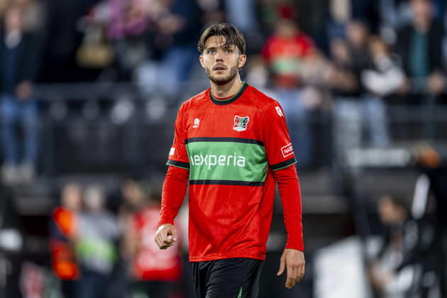 NIJMEGEN - NEC Nijmegen midfielder Willum Thor Willumsson during the UEFA Europa League match between N.E.C. and Levski Sofia at Stadion De Goffert on 15 October 2026 in Nijmegen, the Netherlands. (Photo by DeFodi Images) -