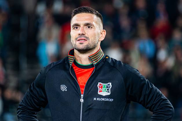 NIJMEGEN - Dusan Tadic of NEC Nijmegen ahead of the UEFA Europa League match between NEC Nijmegen and Levski Sofia at the Goffertstadion on October 15, 2026 in Nijmegen, the Netherlands. KEVIN SENDERS ANP UEFA Europa League 2026 27 xVIxANPxSportx xMarcelxterxBalsxIVx 572571747 originalFilename: 572571747.jpg