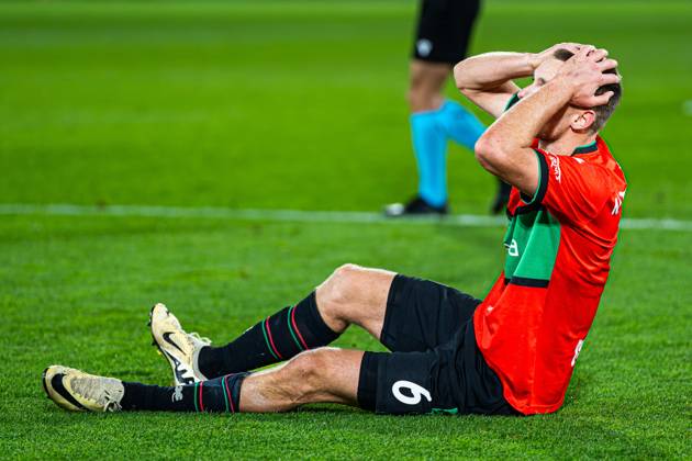 NIJMEGEN - Darko Nejasmic of NEC Nijmegen during the UEFA Europa League match between NEC Nijmegen and Levski Sofia at the Goffertstadion on October 15, 2026 in Nijmegen, the Netherlands. KEVIN SENDERS ANP UEFA Europa League 2026 27 xVIxANPxSportx xMarcelxterxBalsxIVx 572571783 originalFilename: 572571783.jpg