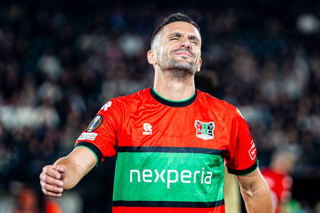 NIJMEGEN - Dusan Tadic of NEC Nijmegen during the UEFA Europa League match between NEC Nijmegen and Levski Sofia at the Goffertstadion on October 15, 2026 in Nijmegen, the Netherlands. KEVIN SENDERS ANP UEFA Europa League 2026 27 xVIxANPxSportx xMarcelxterxBalsxIVx 572571826 originalFilename: 572571826.jpg