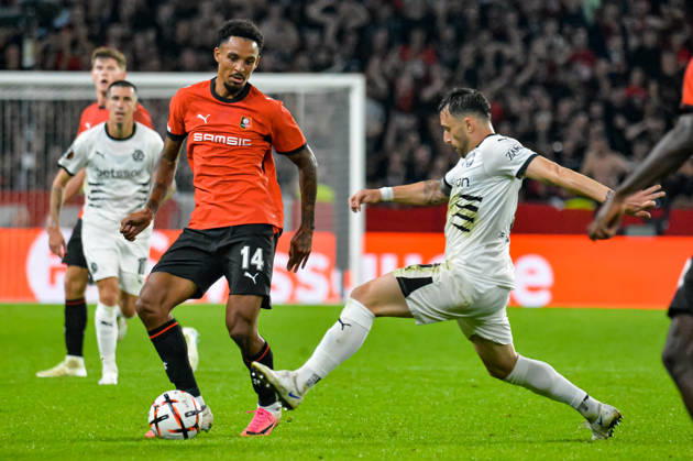 FOOTBALL : Stade Rennais vs OFI Crete - Europa League - Journée 2 - 15 10 2026 Bryan Reynolds (Stade Rennais) RennesFrance  Copyright: xBaptistexAutissierx