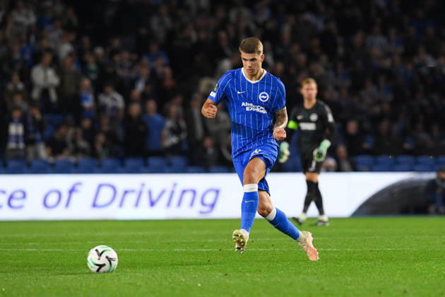 Brighton and Hove Albion v Kauno Zalgiris, UEFA Conference League Luka Vuskovic Defender of Brighton and Hove Albion in action during the UEFA Conference League match between Brighton and Hove Albion and Kauno Zalgiris at the American Express Stadium, Brighton and Hove, UK on 15 October 2026. Brighton and Hove American Express Stadium East Sussex UK Editorial use only , Copyright: xJeffxMoodx PSI-25024-0036