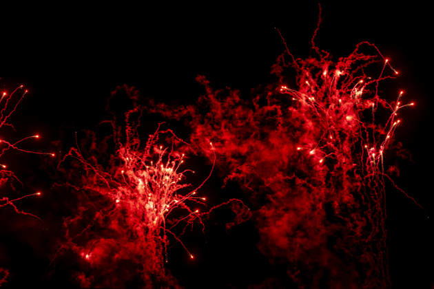 NIJMEGEN - Close-up of fireworks during the UEFA Europa League match between N.E.C. and Levski Sofia at Stadion De Goffert on 15 October 2026 in Nijmegen, Netherlands. (Photo by DeFodi Images) -