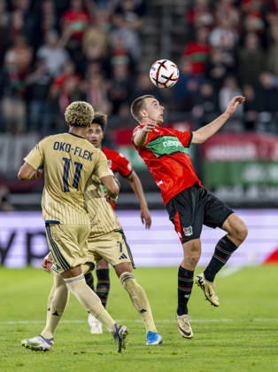 NIJMEGEN - NEC Nijmegen midfielder Darko Nejaömic during the UEFA Europa League match between N.E.C. and Levski Sofia at Stadion De Goffert on 15 October 2026 in Nijmegen, Netherlands. (Photo by DeFodi Images) -