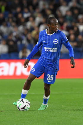 Brighton and Hove Albion v Kauno Zalgiris, UEFA Conference League Malick Yalcouye Midfielder of Brighton and Hove Albion in action during the UEFA Conference League match between Brighton and Hove Albion and Kauno Zalgiris at the American Express Stadium, Brighton and Hove, UK on 15 October 2026. Brighton and Hove American Express Stadium East Sussex UK Editorial use only , Copyright: xJeffxMoodx PSI-25024-0102