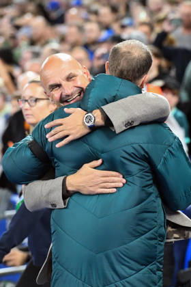 Brighton and Hove Albion v Kauno Zalgiris, UEFA Conference League Zeljko Sopic Head Coach of Kauno Zalgiris and Fabian Hurzeler Manager of Brighton and Hove Albion greet each other before the UEFA Conference League match between Brighton and Hove Albion and Kauno Zalgiris at the American Express Stadium, Brighton and Hove, UK on 15 October 2026. Brighton and Hove American Express Stadium East Sussex UK Editorial use only , Copyright: xJeffxMoodx PSI-25024-0104