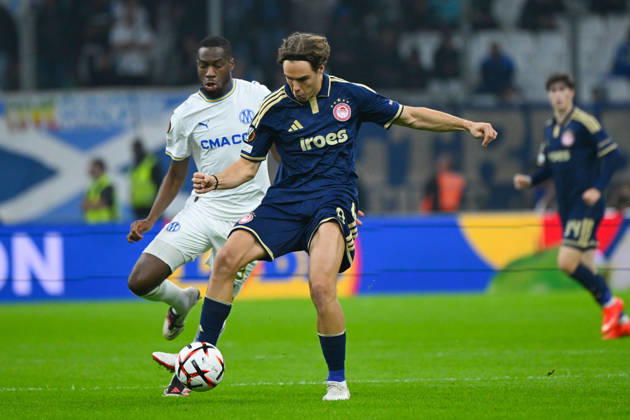 FOOTBALL : Olympique de Marseille VS Olympiakos - UEFA Europa League - 15 10 2026 Gustavo Sá (Olympiakos) - UEFA Europa League match between Olympique de Marseille and Olympiakos on October 15, 2026 at the CEPAC Velodrome Stadium in Marseille. MarseilleFrance  Copyright: xWilliamxCannarellax