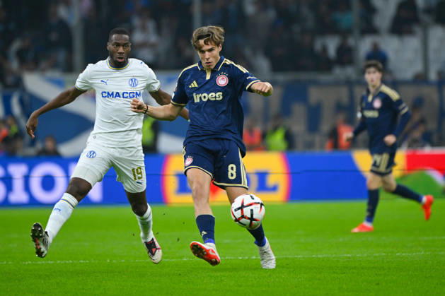 FOOTBALL : Olympique de Marseille VS Olympiakos - UEFA Europa League - 15 10 2026 Gustavo Sá (Olympiakos) - UEFA Europa League match between Olympique de Marseille and Olympiakos on October 15, 2026 at the CEPAC Velodrome Stadium in Marseille. MarseilleFrance  Copyright: xWilliamxCannarellax