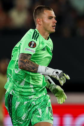 NIJMEGEN, NETHERLANDS - OCTOBER 15: Levski Sofia goalkeeper Svetoslav Vutsov looks on during the UEFA Europa League 2026 27 League Phase MD2 match between N.E.C. Nijmegen and PFC Levski Sofia at Goffertstadion on October 15, 2026 in Nijmegen, Netherlands.  Copyright: xRenexNijhuis MBxMediax