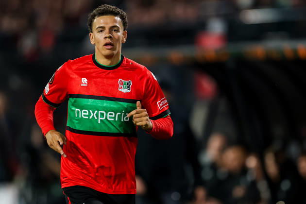 NIJMEGEN, NETHERLANDS - OCTOBER 15: Clement Bischoff of NEC Nijmegen looks on during the UEFA Europa League 2026 27 League Phase MD2 match between N.E.C. Nijmegen and PFC Levski Sofia at Goffertstadion on October 15, 2026 in Nijmegen, Netherlands.  Copyright: xRenexNijhuis MBxMediax