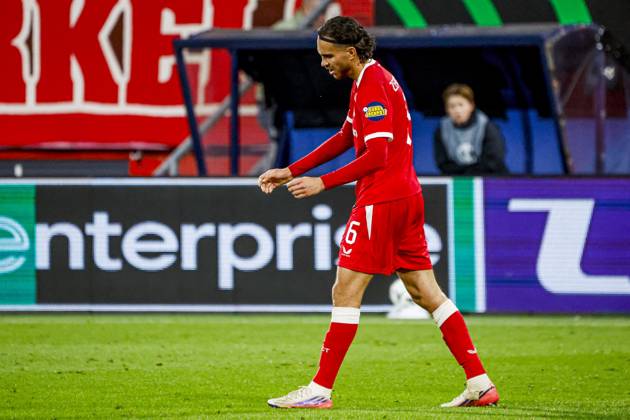 ENSCHEDE - Ramiz Zerrouki of FC Twente reacts during the UEFA Conference League match between FC Twente and FC Thun at De Grolsch Veste on October 15, 2026 in Enschede, the Netherlands. WART BRINKERHOF ANP UEFA Conference League 2026 27 xVIxANPxSportx xMarcelxterxBalsxIVx 572580604 originalFilename: 572580604.jpg