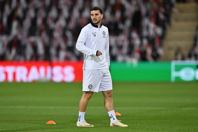 Bournemouth v Sturm Graz, Europa League Valmir Matoshi (78) of Sturm Graz warming up ahead of the Europa League match between Bournemouth and Sturm Graz at the Vitality Stadium, Bournemouth, UK on 15 October 2026. Bournemouth Vitality Stadium Dorset UK Editorial use only , Copyright: xGrahamxHuntx PSI-25011-0332