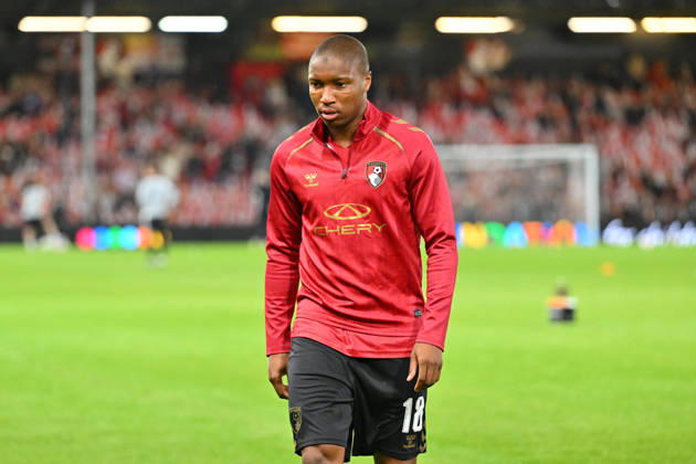 Bournemouth v Sturm Graz, Europa League Bafode Diakite (18) of AFC Bournemouth warming up ahead of the Europa League match between Bournemouth and Sturm Graz at the Vitality Stadium, Bournemouth, UK on 15 October 2026. Bournemouth Vitality Stadium Dorset UK Editorial use only , Copyright: xGrahamxHuntx PSI-25011-0344