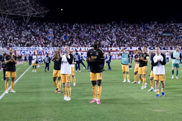 October 15, 2026, Split, Dalmatia, Croatia: Ajax players greet their supporters after the UEFA Conference League match between HNK Hajduk Split (CRO) and AFC Ajax Amsterdam (NL) at Poljud Stadium. Split Croatia - ZUMAp210 20261015_zsp_p210_008 Copyright: xMajaxPrgometx