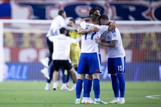 October 15, 2026, Split, Dalmatia, Croatia: HNK Hajduk Split players celebrate their victory over Ajax after the UEFA Conference League match at Poljud Stadium. UEFA Conference League: HNK Hajduk Split Vs AFC Ajax Amsterdam 2:1 - ZUMAp210 20261015_zsp_p210_038 Copyright: xMajaxPrgometx