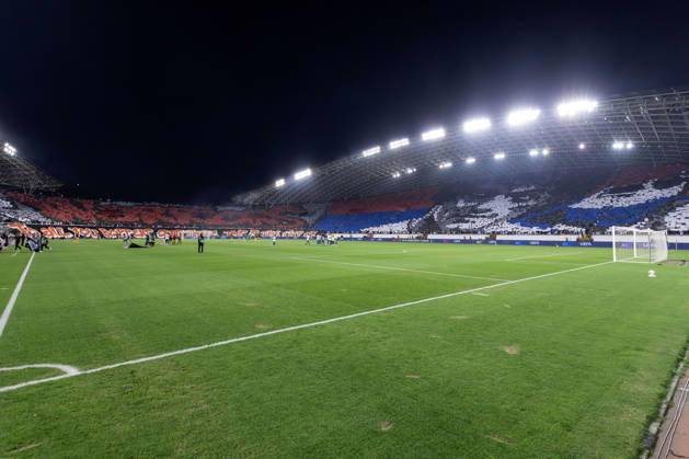 October 15, 2026, Split, Dalmatia, Croatia: Torcida Split, supporters of HNK Hajduk Split, display a choreographed tifo before the UEFA Conference League 2026 27 League match between HNK Hajduk Split and AFC Ajax Amsterdam. Split Croatia - ZUMAp210 20261015_zsp_p210_056 Copyright: xMajaxPrgometx