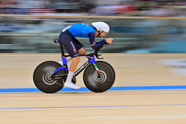 Jonathan Milan World record 2026 UCI Track cycling, Rad, Radsport, Bahnrad, Bahn World Championships Jonathan Milan, Italy World record Weltrekord 2026 Men s Individual Pursuit - Qualifying UCI Track Cycling World Championships held from 14 to 18 October 2026, at the Shanghai Velodrome in Shanghai, China.