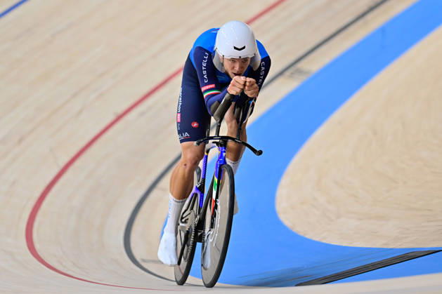 Jonathan Milan World record 2026 UCI Track cycling, Rad, Radsport, Bahnrad, Bahn World Championships Jonathan Milan, Italy World record Weltrekord 2026 Men s Individual Pursuit - Qualifying UCI Track Cycling World Championships held from 14 to 18 October 2026, at the Shanghai Velodrome in Shanghai, China.