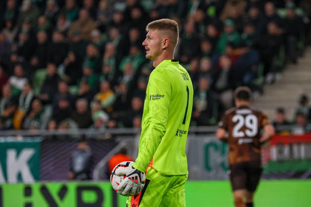 Ferencvaros V Viktoria Plzen - UEFA Europa League 2026 27 League Phase Match Day 2 Dominik Tapaj, goalkeeper for Viktoria Plzen, during the UEFA Europa League 2026 27 League Phase match between Ferencvaros and Viktoria Plzen at Groupama Arena in Budapest, Hungary, on October 15, 2026. Budapest Hungary  Copyright: xPalxGöllnerx originalFilename:gollner-notitle261015_npCSF.jpg