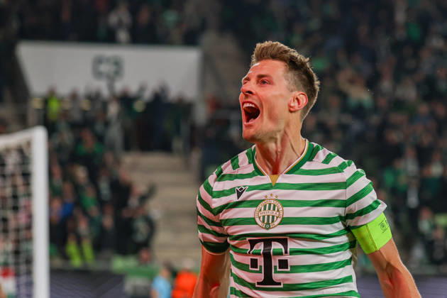 Ferencvaros V Viktoria Plzen - UEFA Europa League 2026 27 League Phase Match Day 2 Kristoffer Zachariassen of Ferencvaros celebrates during the UEFA Europa League 2026 27 League Phase Matchday 2 match between Ferencvaros and Viktoria Plzen at Groupama Arena in Budapest, Hungary, on October 15, 2026. Budapest Hungary  Copyright: xPalxGöllnerx originalFilename:gollner-notitle261015_npODq.jpg
