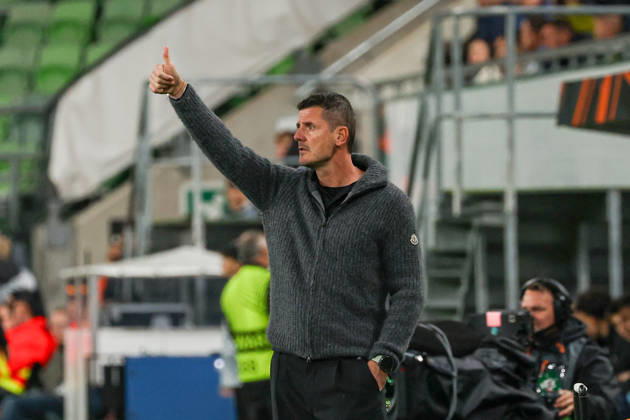 Ferencvaros V Viktoria Plzen - UEFA Europa League 2026 27 League Phase Match Day 2 Balazs Borbely, head coach of Ferencvaros, is pictured during the UEFA Europa League 2026 27 League Phase MD2 match between Ferencvaros and Viktoria Plzen at Groupama Arena in Budapest, Hungary, on October 15, 2026. Budapest Hungary  Copyright: xPalxGöllnerx originalFilename:gollner-notitle261015_npiDH.jpg