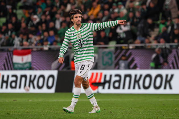 Ferencvaros V Viktoria Plzen - UEFA Europa League 2026 27 League Phase Match Day 2 Adam Nagy of Ferencvaros reacts during the UEFA Europa League 2026 27 League Phase Matchday 2 match between Ferencvaros and Viktoria Plzen at Groupama Arena in Budapest, Hungary, on October 15, 2026. Budapest Hungary  Copyright: xPalxGöllnerx originalFilename:gollner-notitle261015_npiHs.jpg