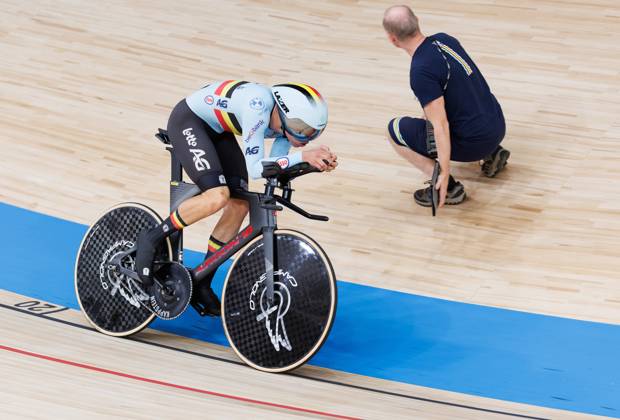Belgian Witse Bertels rides on a bike during the Men s Individual Pursuit event at the UCI Track cycling, Rad, Radsport, Bahnrad, Bahn World Championships in Shanghai, China on Friday 16 October 2026. The worlds are taking place from 14 to 18 October 2026. BENOITxDOPPAGNE  x189962468x