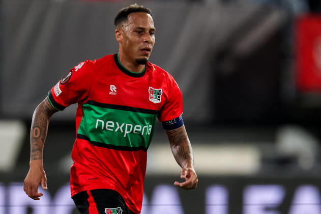 NIJMEGEN, NETHERLANDS - OCTOBER 15: Tjaronn Chery of NEC Nijmegen looks on during the UEFA Europa League 2026 27 League Phase MD2 match between N.E.C. Nijmegen and PFC Levski Sofia at Goffertstadion on October 15, 2026 in Nijmegen, Netherlands. Copyright: xRenexNijhuis MBxMediax